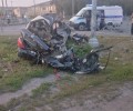 Фура на полной скорости снесла легковушку в Камне-на-Оби